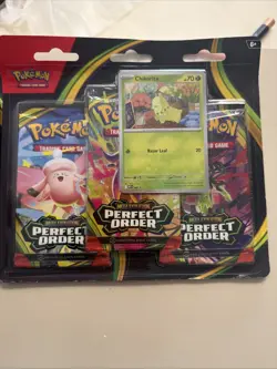 Lot Of 2 3-Pack Blister (Chikorita) Perfect Order ME03 Pokemon TCG In Hand - Image 3
