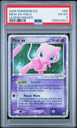 PSA 4 2006 Pokemon EX Legend Maker Mew EX Holo Foil Rare 88/92 - Image 1