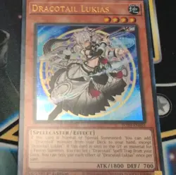 Yu-Gi-Oh! Dracotail Lukias JUSH-EN001 Justice Hunters 1st Ed - Ultra Rare NM - Image 1