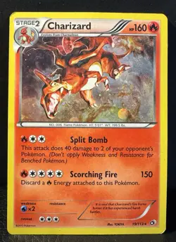 Charizard 19/113 Pokemon TCG Legendary Treasures Cosmos Holo – Heavily Played - Image 1