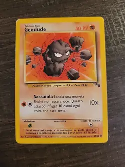 Geodude (French) Fossil 47/62 Pokemon TCG Card HP Regular Common - Image 1