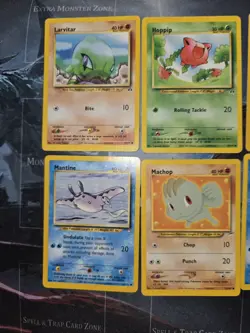 Neo Pokemon 6 Card Lot Discovery, Destiny, Genesis, Hoppip, Mantine, Machop - Image 2