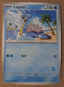 Lapras Card My First Battle Squirtle Stamped Theme Deck Exclusive NM - Image 1