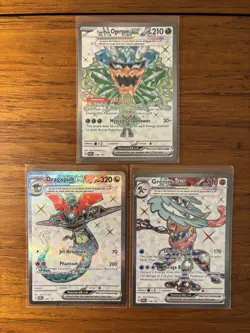 Pokemon EX Fullart Card Lot - Ogerpon, Dragapult, Greninja (Scarlet & Violet) - Image 1