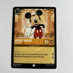 Disney Lorcana Demo Mickey Mouse - True Friend Card - Rare - Image 1
