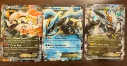 Pokemon TCG 3 Card Lot - White Kyurem EX, Kyurem EX, Black Kyurem EX Holo - Image 1