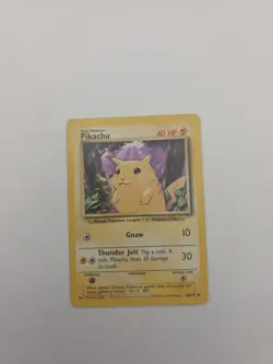 Pikachu 1999 Base Set 58/102 Light Played LP Vintage Yellow Cheeks Pokemon Card - Image 1