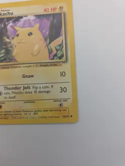 Pikachu 1999 Base Set 58/102 Light Played LP Vintage Yellow Cheeks Pokemon Card - Image 4