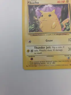 Pikachu 1999 Base Set 58/102 Light Played LP Vintage Yellow Cheeks Pokemon Card - Image 5