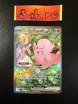 MINT Condition Lillie’s Clefairy ex SIR SV Journey Together 184/159 Pokemon Card - Image 1