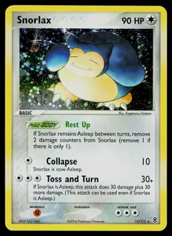 Pokemon Card - Snorlax FireRed & LeafGreen 15/112 Holo Rare - Image 1