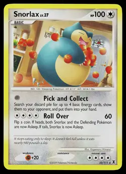Pokemon Card - Snorlax Rising Rivals 33/111 Rare - Image 1