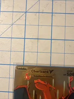 Pokemon TCG Gold Foil Charizard v Fan Art Card LV. 91 HP508 - Image 2