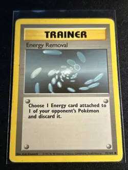 ENERGY REMOVAL - Base Set - 92/102 - Common - Pokemon Card - Unlimited MP - Image 1