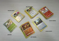 Lot of 51 Yellow Boarder Pokemon Reverse and Reverse Halo Cards NM - Bulk - Image 1