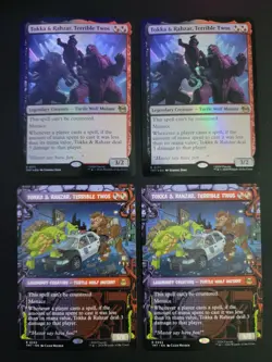 Tokka & Rahzar, Terrible Twos (2 Foil & 2 Showcase) Rare MTG Ninja Turtles - Image 1