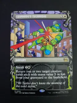 Leonardo's Technique (Showcase) Rare MTG Ninja Turtles - Image 1