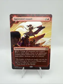 Aggravated Assault MTG WOT 0039 Rare NM Extra Combat Red Commander - Image 1