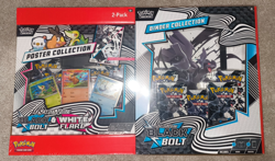 Pokemon Black Bolt White Flare Bundle Sams Club Poster Black Binder Sealed!! - Image 1