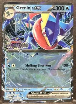 Greninja ex (Stellar Crown Stamped) Promo 041/142 Double Rare NM Pokemon - Image 1