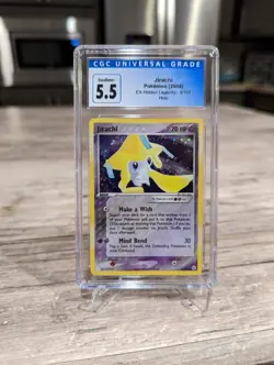 CGC 5.5 EX/NM Jirachi 8/101 EX Hidden Legends Holo Rare Pokemon 2004 - Image 2