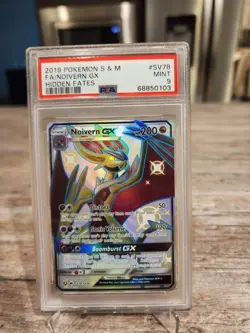 Pokemon Sun & Moon FA Noivern GX #SV78 Hidden Fates 2019 PSA 9 Mint - Image 1