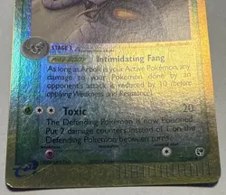 Pokemon TCG Arbok 29/100 Reverse Holo EX Sandstorm Ereader LP - Image 2