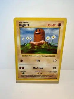 Diglett 47/102 Common Base Set Shadowless Pokemon Moderately Played - Image 1