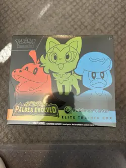 Pokemon Center Paldea Evolved ETB Factory Sealed w/Acrylic magnetic lid - read - Image 1