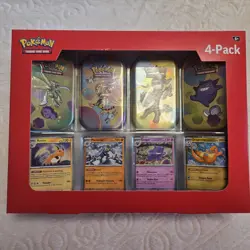 Pokemon TCG Scarlet & Violet–151 Mini Tin 4-Pack Raichu Machamp Gengar Dragonite - Image 1