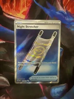 Pokemon Night Stretcher 173/132 Me01: Mega Evolution Ultra Rare Holo Trainer - Image 1