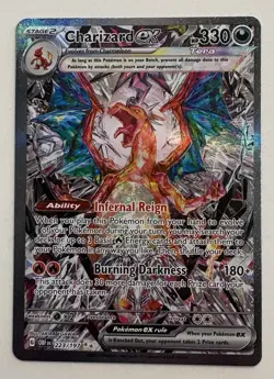 Pokemon Charizard ex Tera Full Art Special Illustration Rare Holo SV03 #223/197 - Image 1