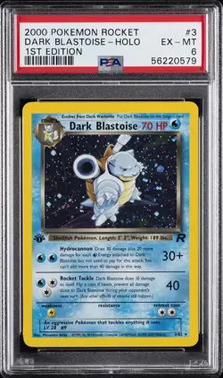 2000 POKEMON ROCKET 1ST ED #3 DARK BLASTOISE-HOLO PSA 6 - Image 1