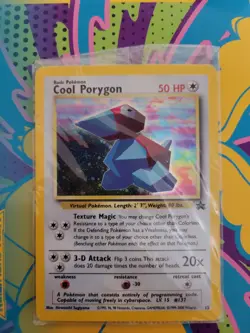 Pokemon Cool Porygon Wotc Promo Holo 15 50 HP Basic Texture Magic 3-D Attack - Image 1