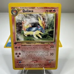 Pokemon Neo Genesis Lot Quilava 47/111 Chinchou 55/111 Swinub 79/111 1st Edition - Image 2