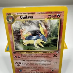 Pokemon Neo Genesis Lot Quilava 47/111 Chinchou 55/111 Swinub 79/111 1st Edition - Image 3