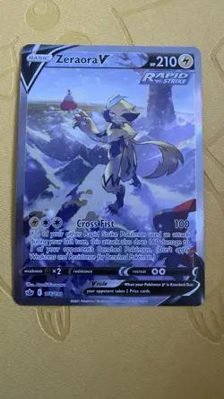 Pokemon Zeraora V 166/198 - Chilling Reign Full Art Ultra Rare Holo Rapid Strike - Image 1