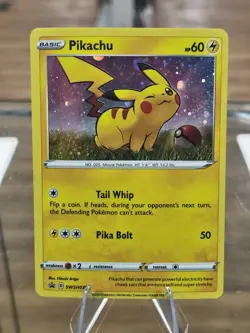 Pokemon TCG Pikachu SWSH039 SWSH Black Star Promos Holo Free Shipping! - Image 1