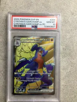 Cynthia's Garchomp ex #204 PSA 10 Black Star Promos 2025 Pokemon - Image 1