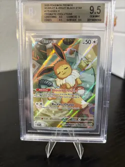 2025 Pokemon ETB Prismatic Evolutions Eevee Promo 173 BGS 9.5 - Image 2