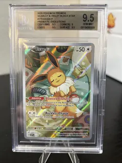 2025 Pokemon ETB Prismatic Evolutions Eevee Promo 173 BGS 9.5 - Image 3
