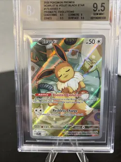 2025 Pokemon ETB Prismatic Evolutions Eevee Promo 173 BGS 9.5 - Image 5