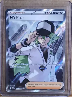 Pokemon TCG Black Bolt N's Plan 163/086 Full Art Trainer Rare. - Image 1