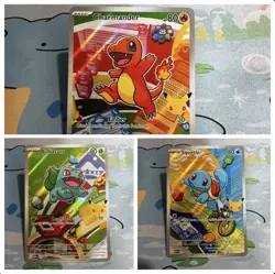 Pokemon TCG: First Partner Illustration Collection Bulbasaur Charmander Squirtle - Image 1