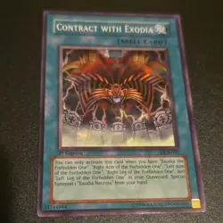 Konami Yu-Gi-Oh! Exodia Necross & Contract with Exodia DCR 1st Edition Holo - Image 3