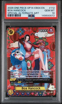 2026 ONE PIECE OP14-EB04 THE AZURE SEA'S SEVEN BOA HANCOCK SP ENGLISH PSA 10 - Image 1