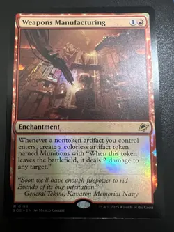 MtG Edge Of Eternitiies Weapons Manufacturing Regular Foil Near Mint - Image 1