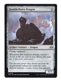 MTG-Boulderborn Dragon -Tarkir: Dragonstorm-239-Near Mint-NonFoil - Image 1