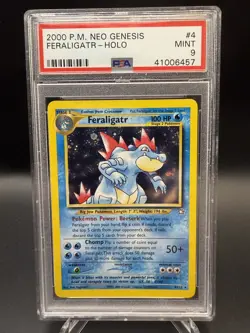 Pokemon TCG Feraligatr 4/111 PM NEO GENESIS HOLO PSA 9 MINT - Image 1