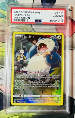 Pokemon 2022 Snorlax TG10/TG30 Trainer Gallery Lost Origin GEM MINT PSA 10 - Image 1